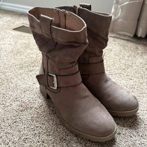 New Look Brown Ankle Boots with Buckle